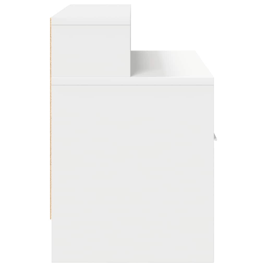vidaXL Noptiera cu sertar alb 51x31x47 cm