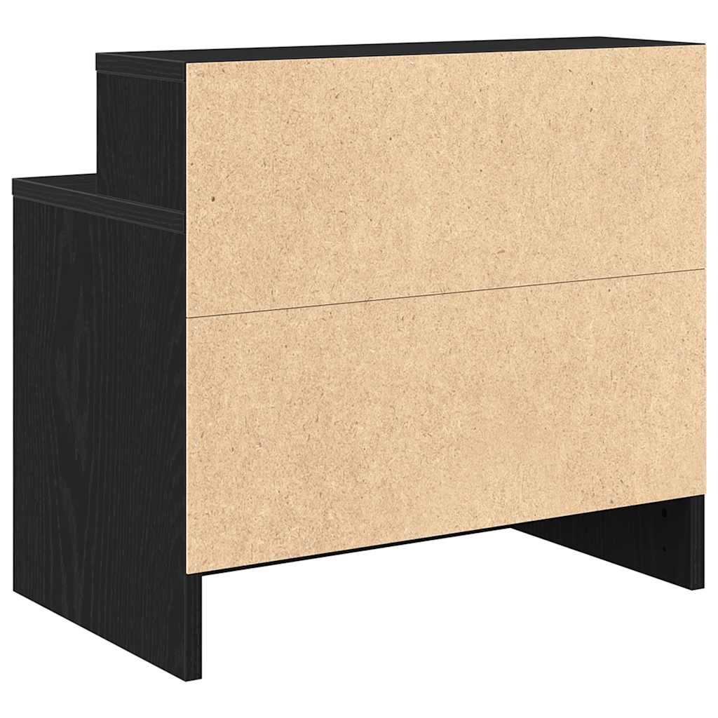 vidaXL Noptiera cu sertar stejar negru 51x31x47 cm