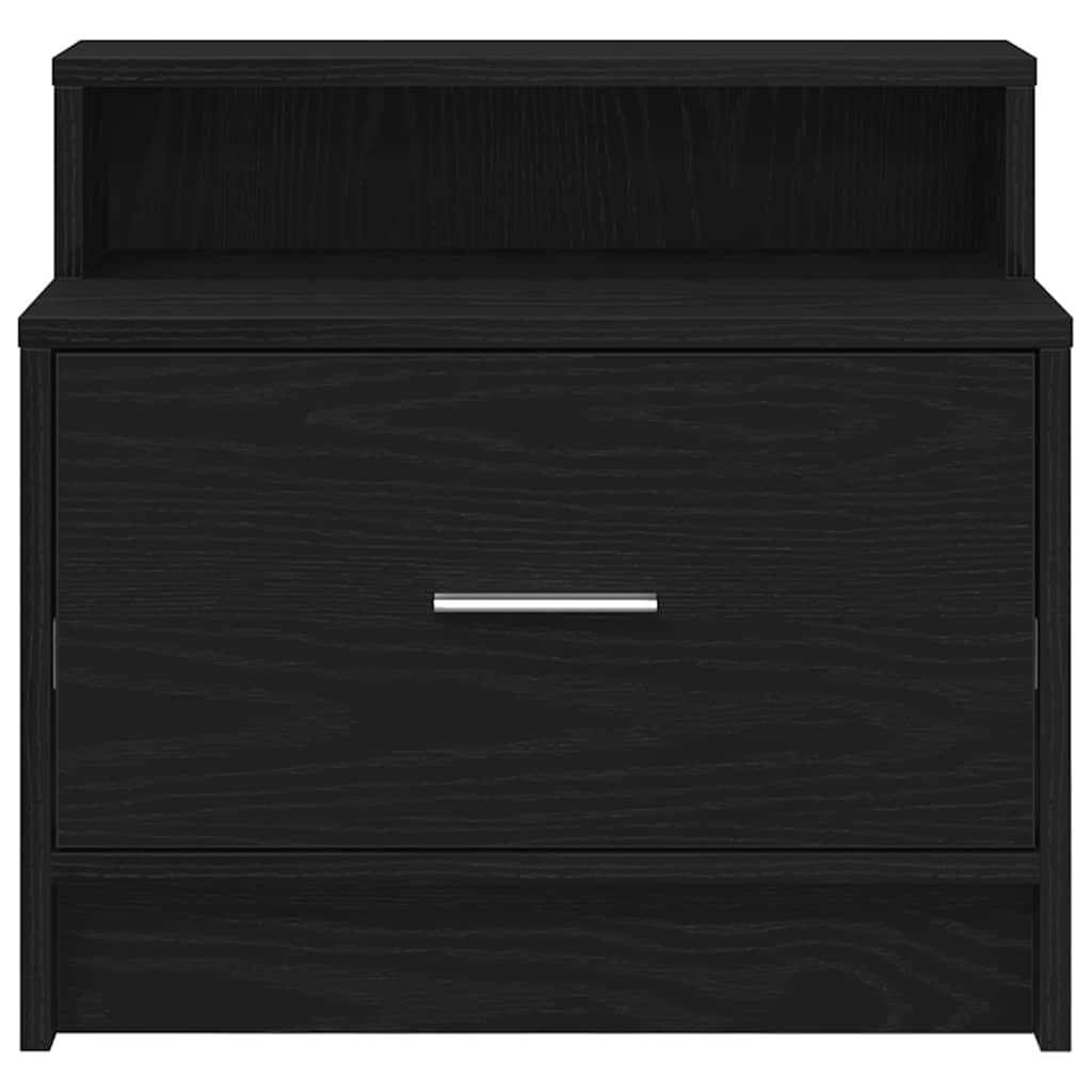 vidaXL Noptiere cu sertar 2 buc stejar negru 51x31x47 cm