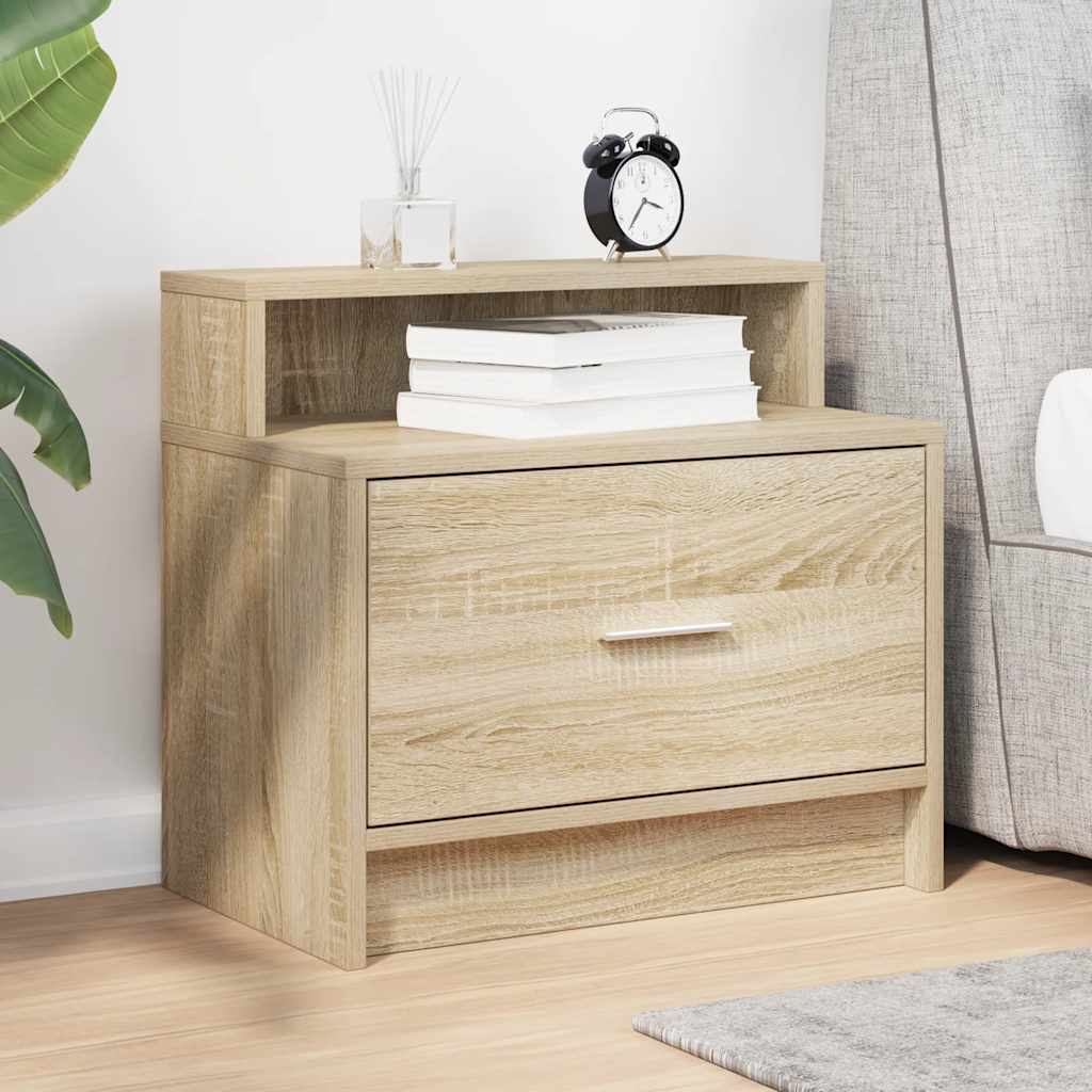 vidaXL Noptiera cu sertar Stejar Sonoma 51x31x47 cm