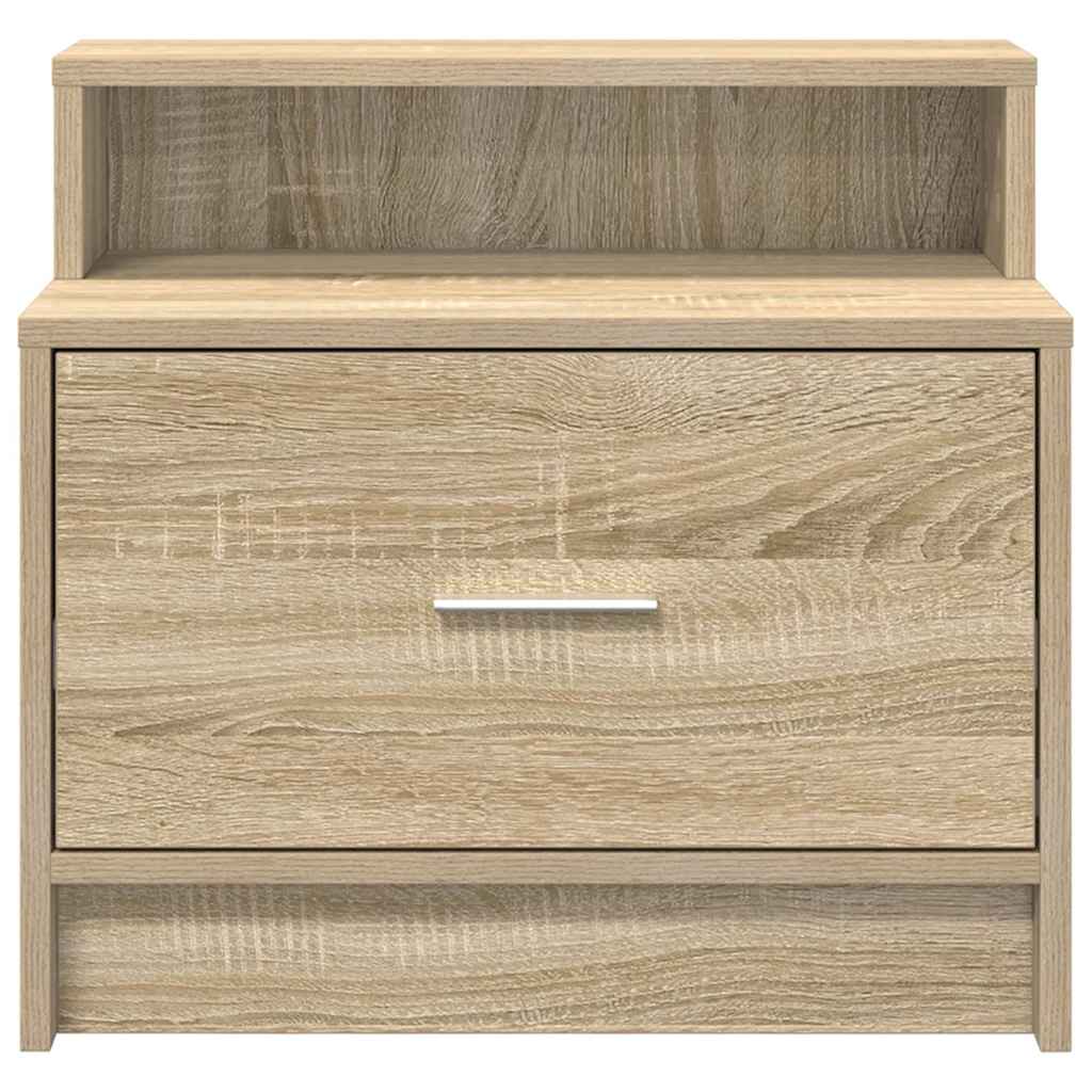vidaXL Noptiere cu sertar 2 buc. Stejar Sonoma 51x31x47 cm