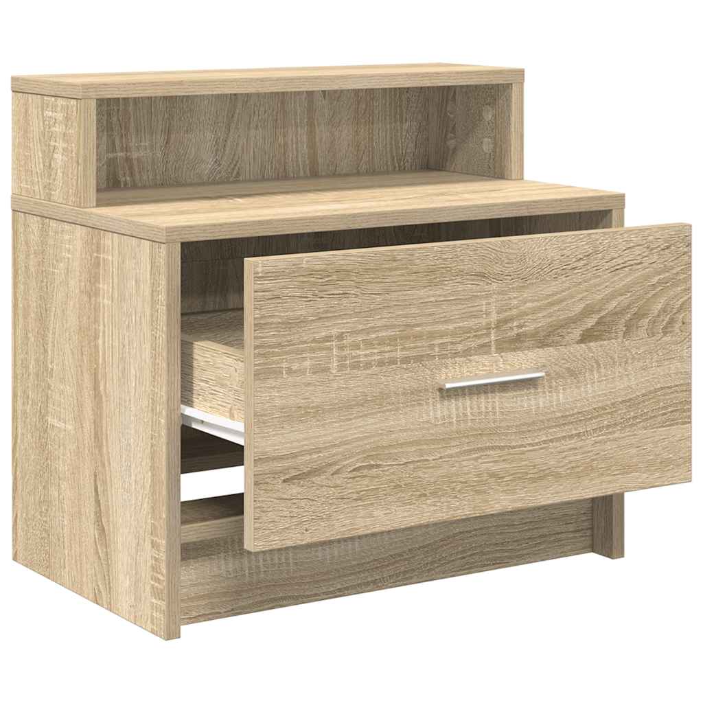 vidaXL Noptiere cu sertar 2 buc. Stejar Sonoma 51x31x47 cm