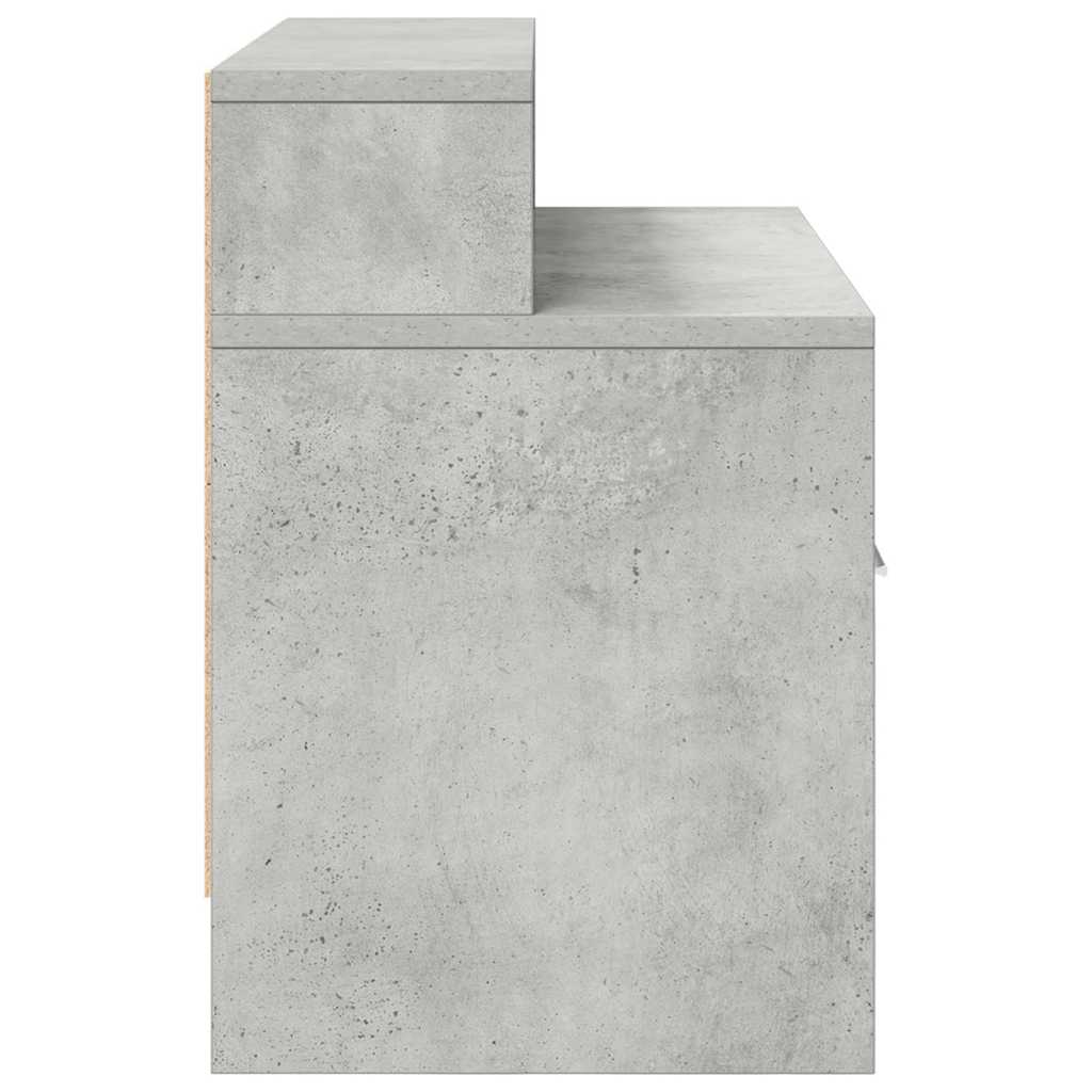 vidaXL Noptiera cu sertar gri beton 51x31x47 cm
