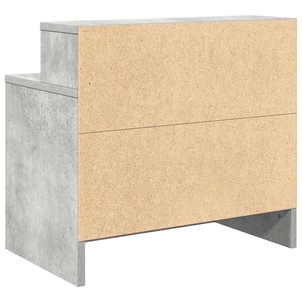 vidaXL Noptiera cu sertar gri beton 51x31x47 cm