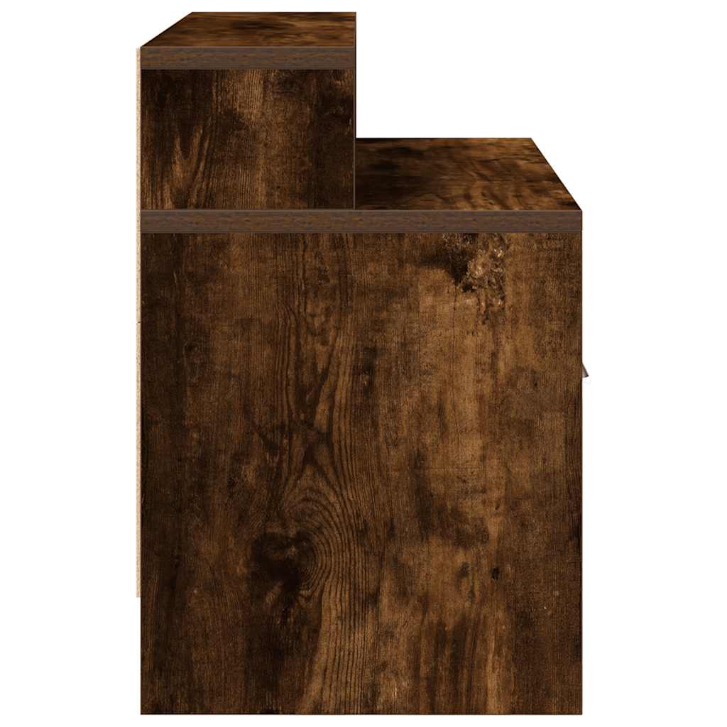 vidaXL Noptiera cu sertar stejar afumat 51x31x47 cm