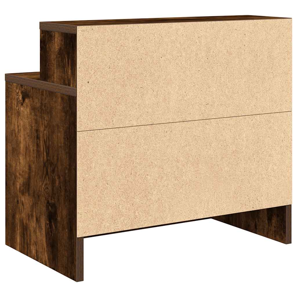 vidaXL Noptiera cu sertar stejar afumat 51x31x47 cm