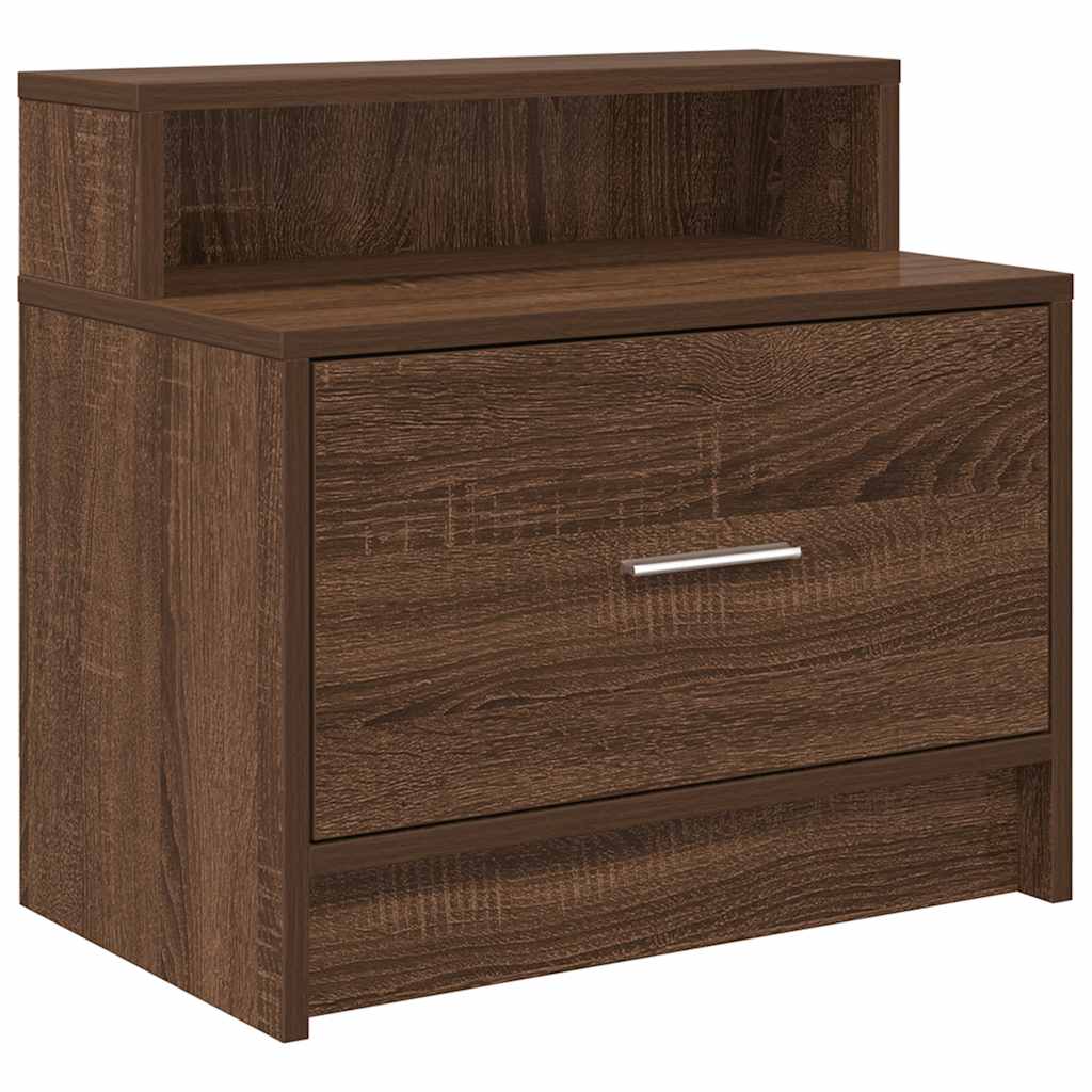 vidaXL Noptiera cu sertar Stejar maro 51x31x47 cm