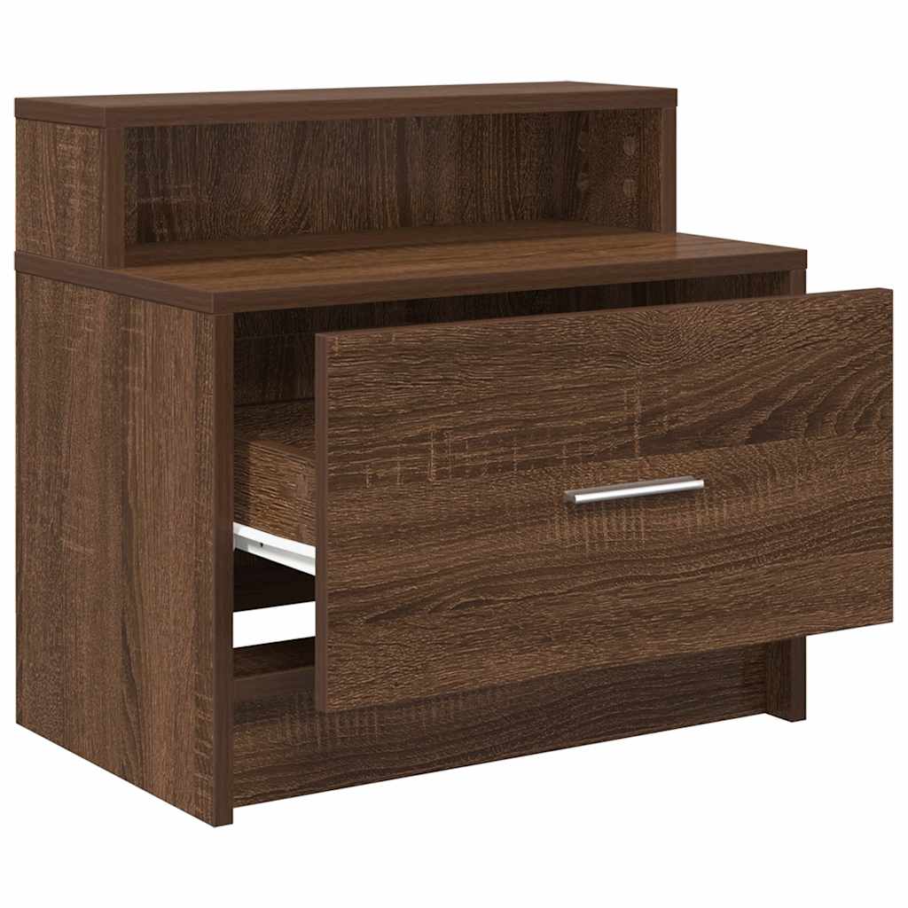 vidaXL Noptiera cu sertar Stejar maro 51x31x47 cm