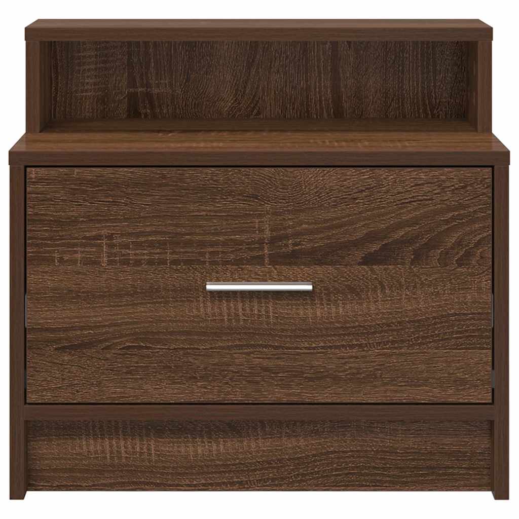 vidaXL Noptiere cu sertar 2 buc Stejar maro 51x31x47 cm