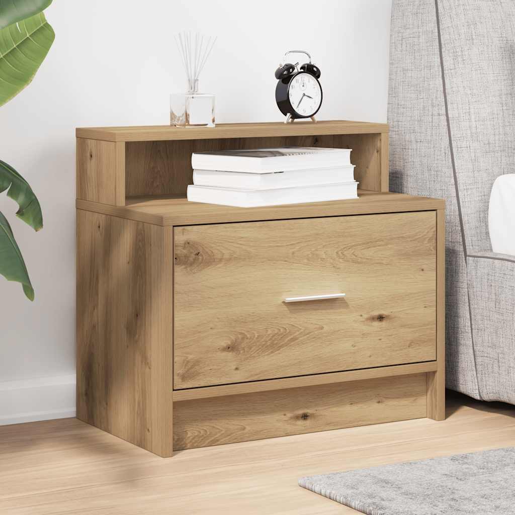 vidaXL Noptiera cu sertar Stejar artizanal 51x31x47 cm