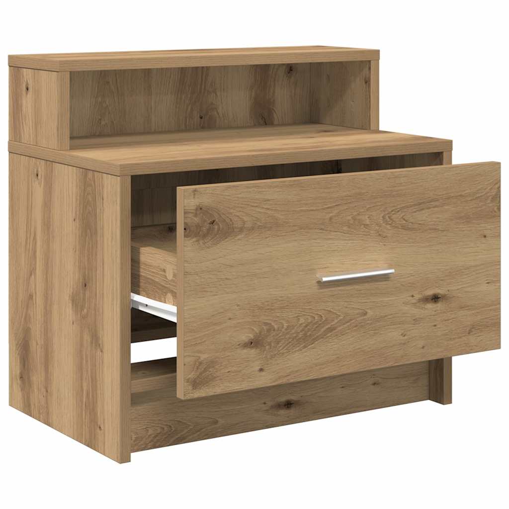 vidaXL Noptiera cu sertar Stejar artizanal 51x31x47 cm