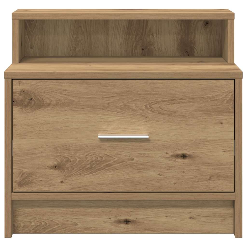 vidaXL Noptiere cu sertar 2 buc Stejar artizanal 51x31x47 cm
