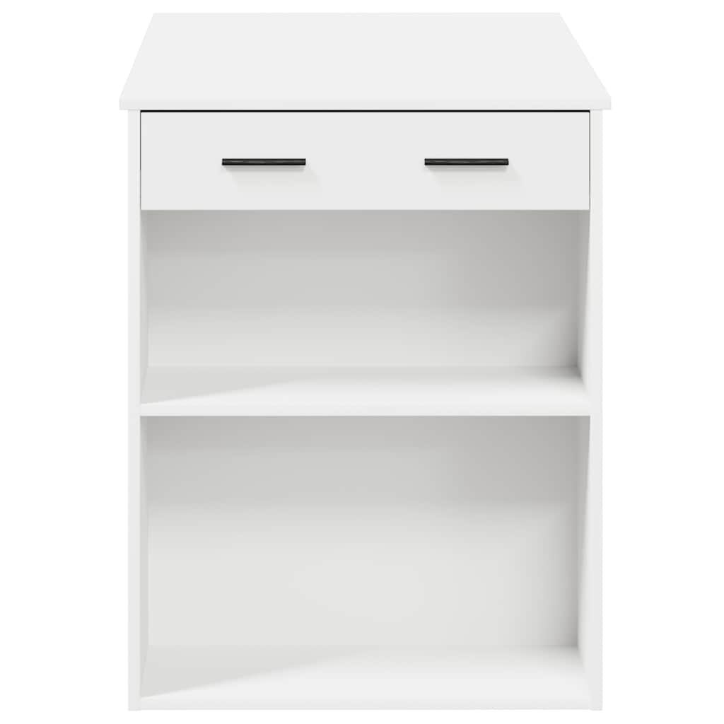 vidaXL Birou cu sertar și raft alb 102x62x77,5 cm lemn prelucrat vidaXL Birou cu sertar și raft alb 102x62x77,5 cm lemn prelucrat