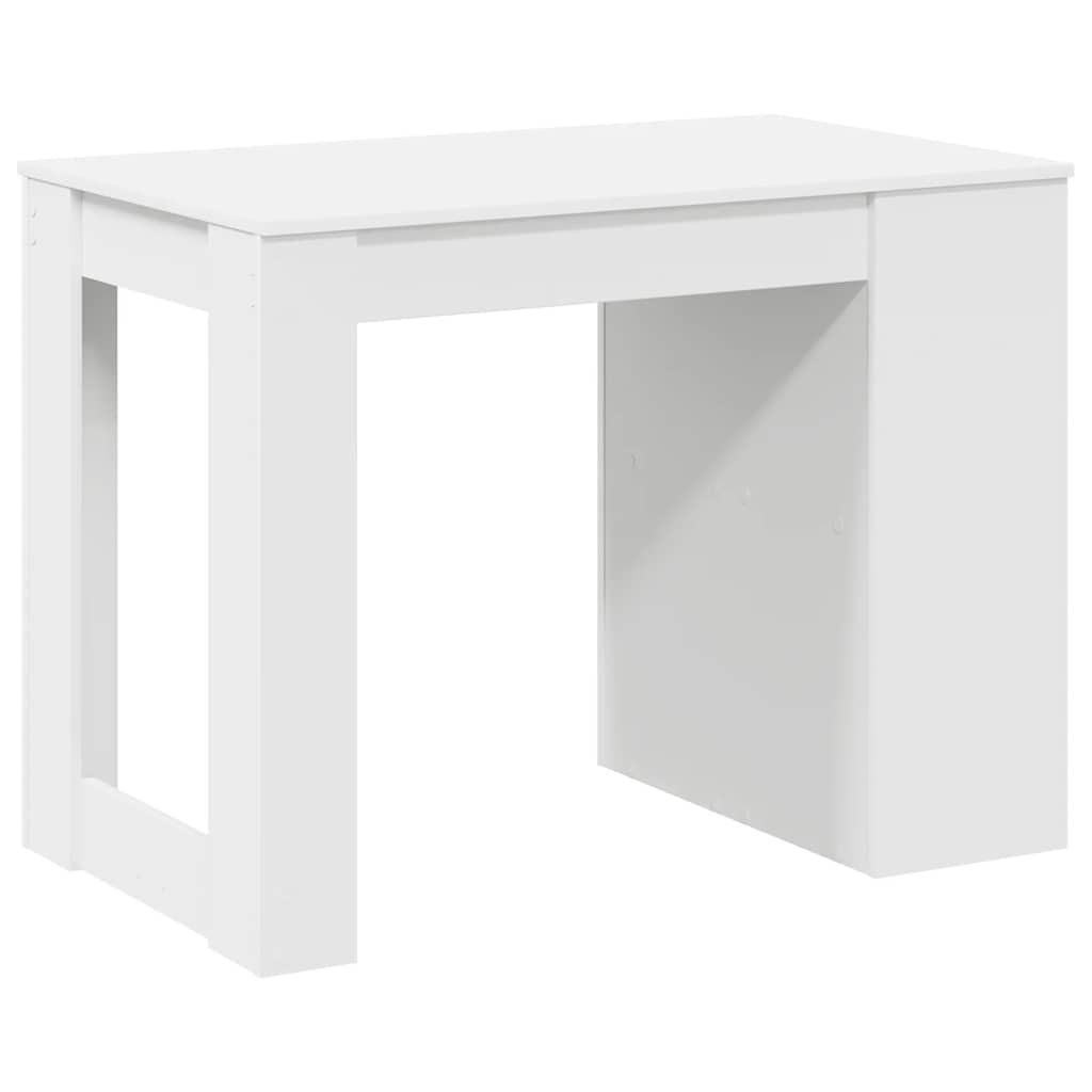 vidaXL Birou cu sertar și raft alb 102x62x77,5 cm lemn prelucrat vidaXL Birou cu sertar și raft alb 102x62x77,5 cm lemn prelucrat