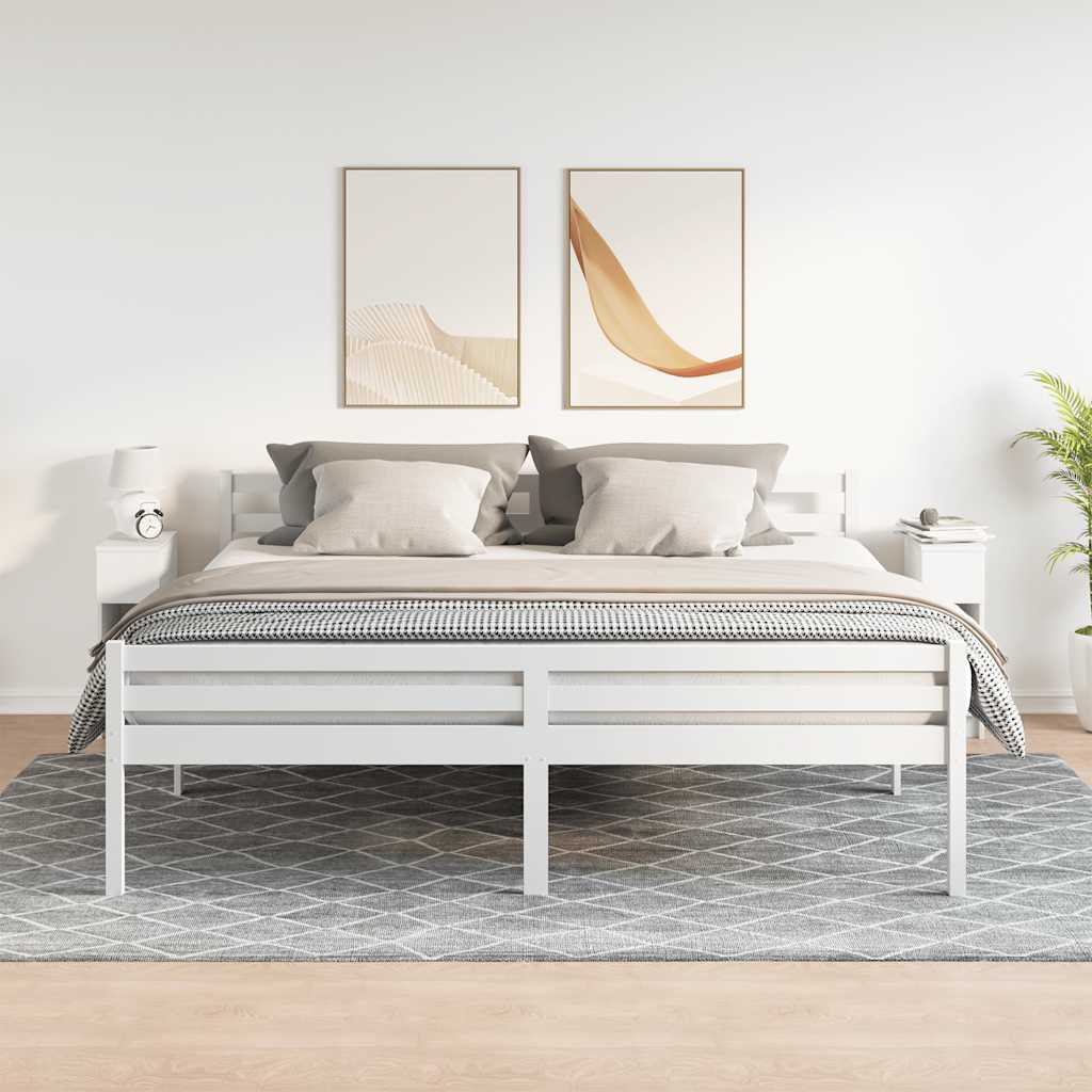 vidaXL Noptiere cu sertar 2 buc Alb 20x36x60 cm