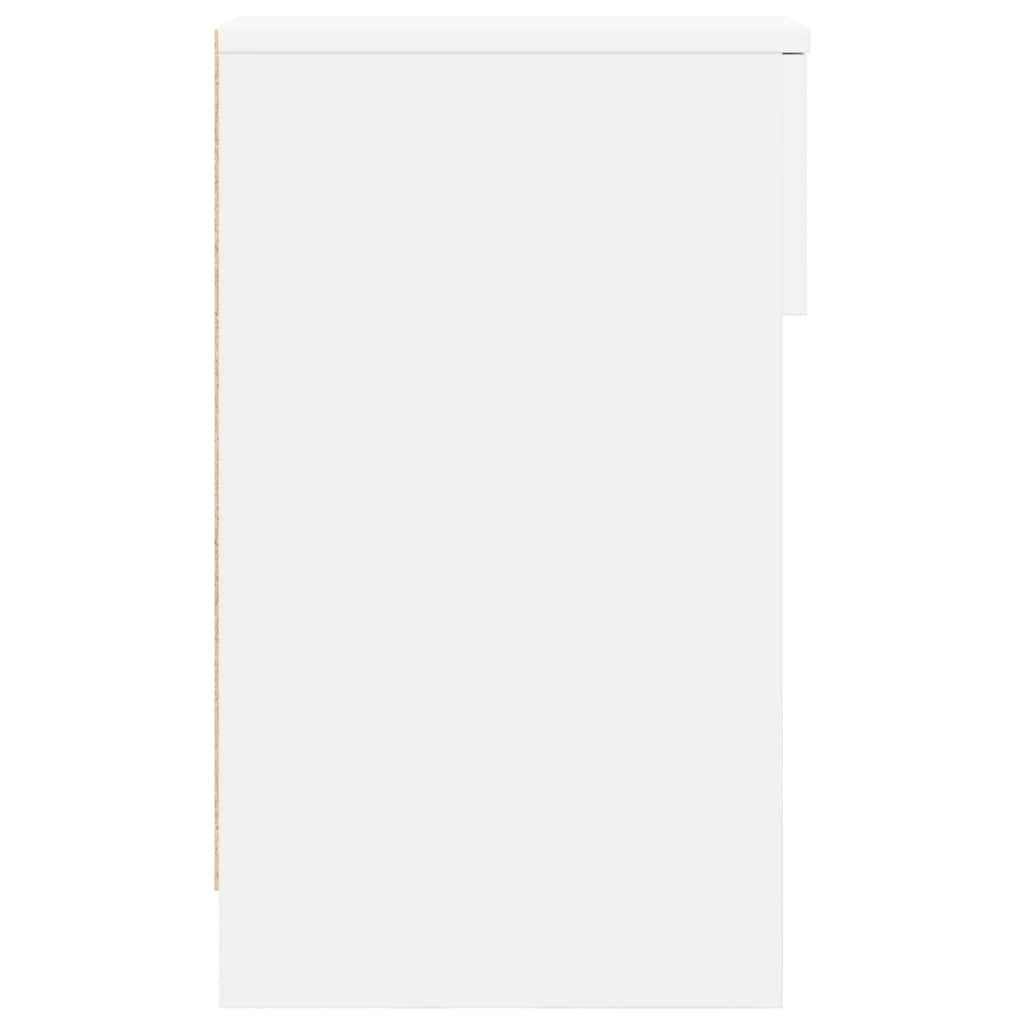 vidaXL Noptiere cu sertar 2 buc Alb 20x36x60 cm