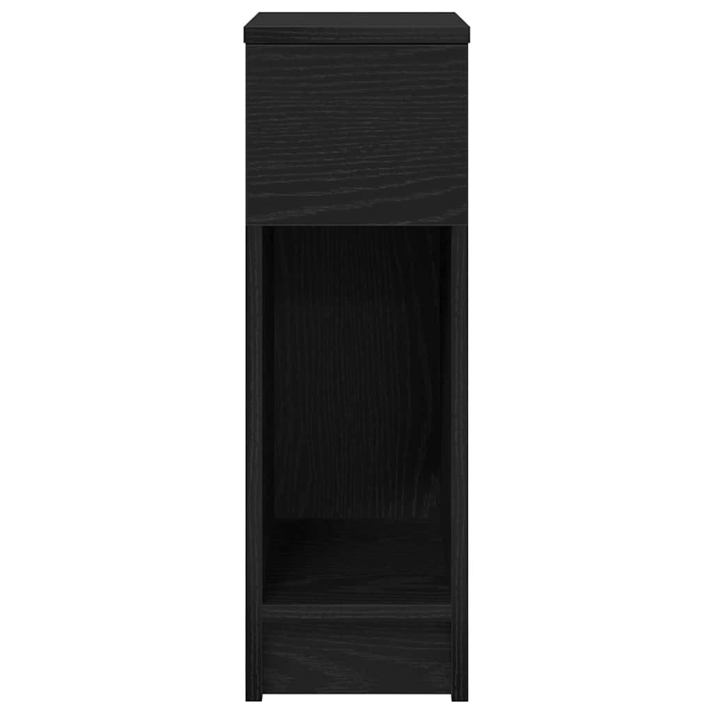 vidaXL Noptiera cu sertar stejar negru 20x36x60 cm