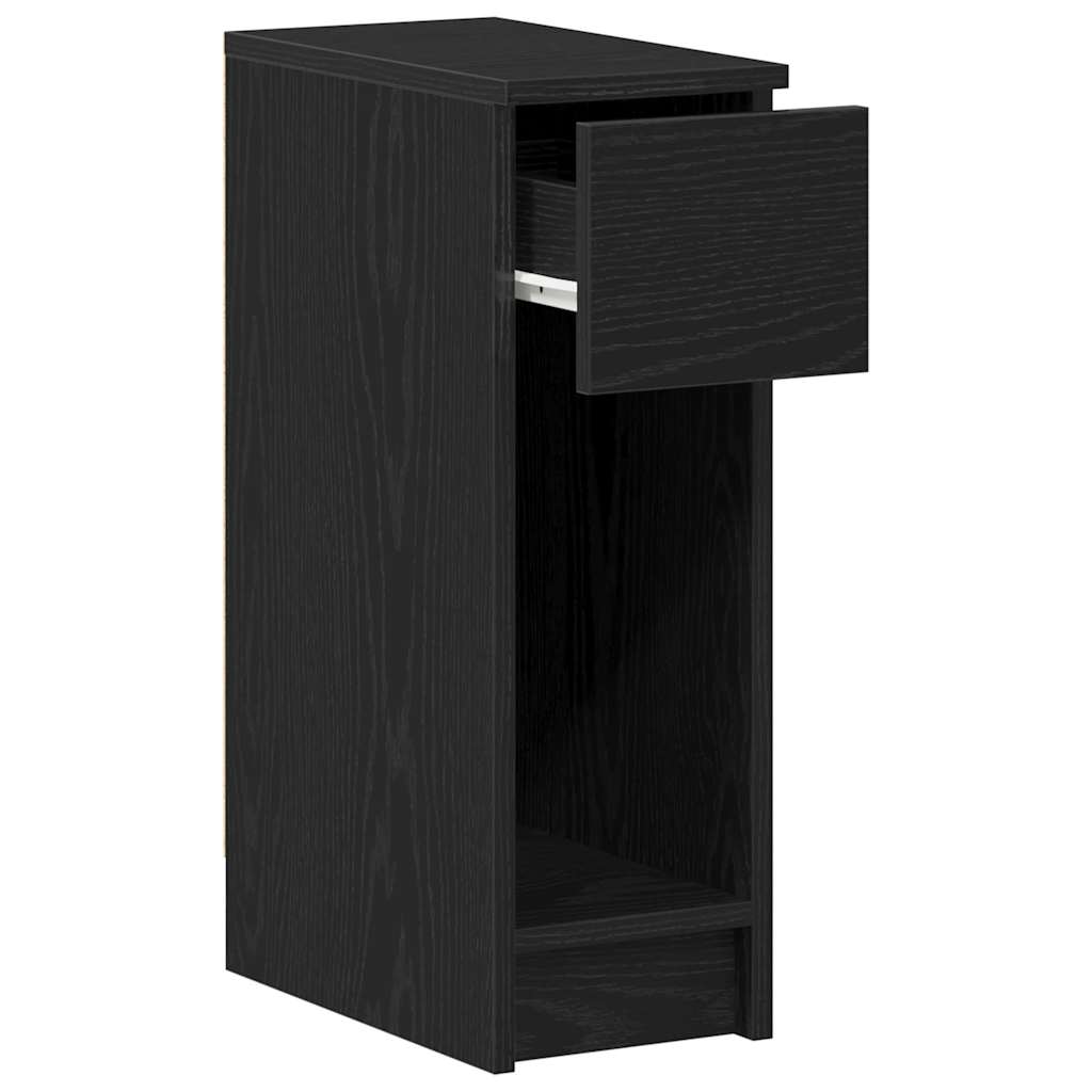 vidaXL Noptiera cu sertar stejar negru 20x36x60 cm