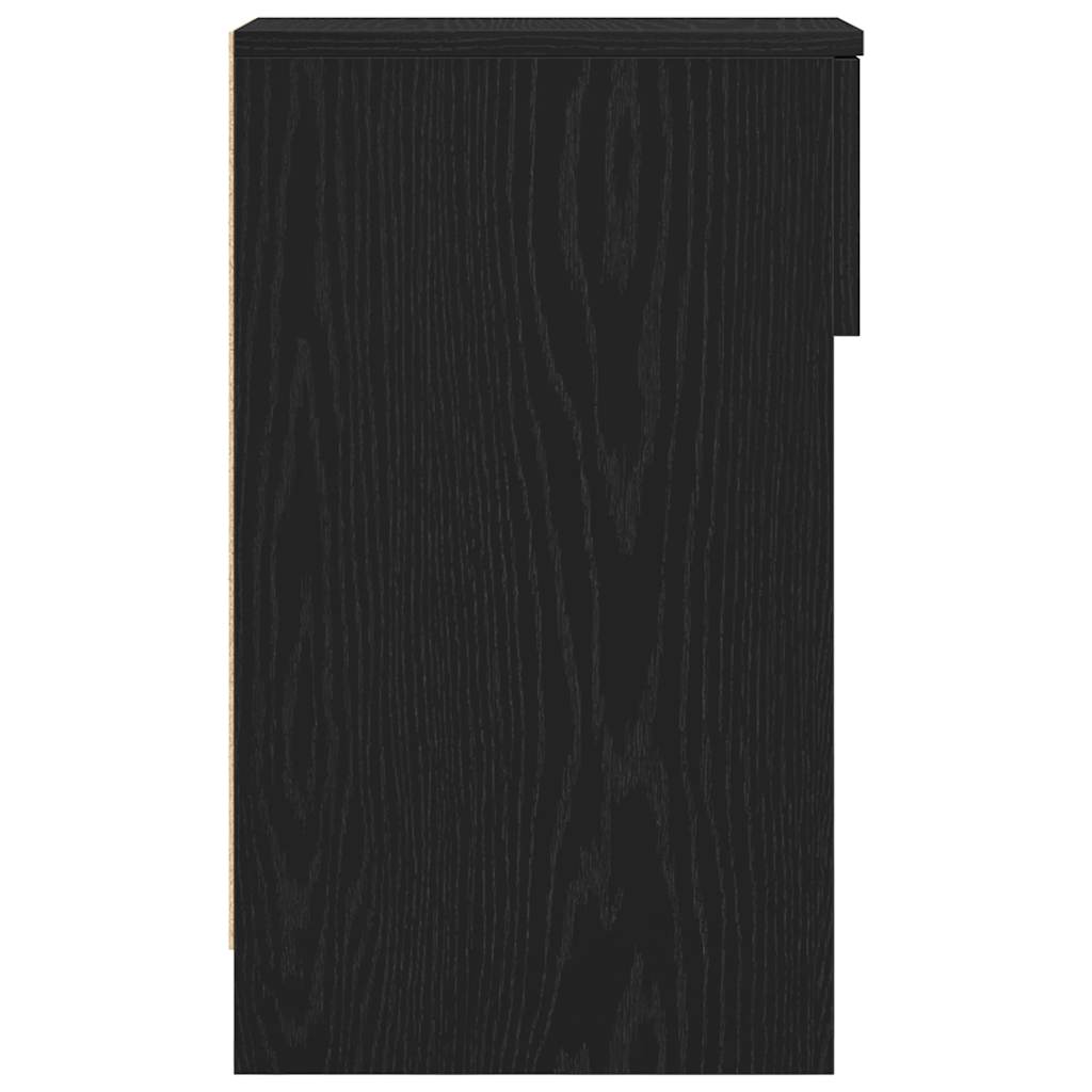 vidaXL Noptiera cu sertar stejar negru 20x36x60 cm