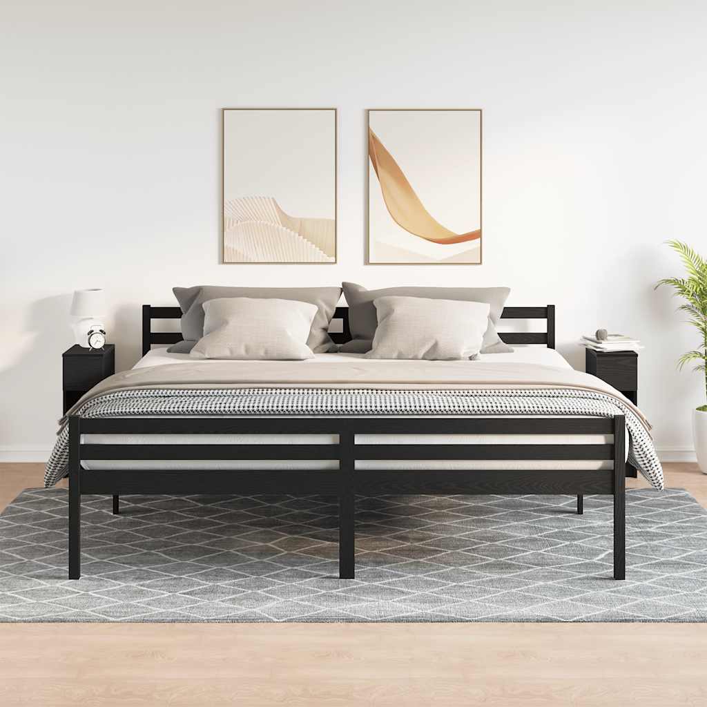 vidaXL Noptiere cu sertar 2 buc stejar negru 20x36x60 cm