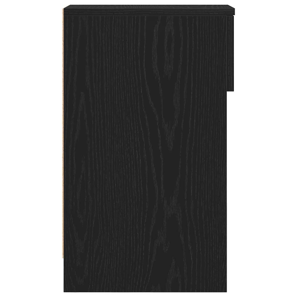 vidaXL Noptiere cu sertar 2 buc stejar negru 20x36x60 cm