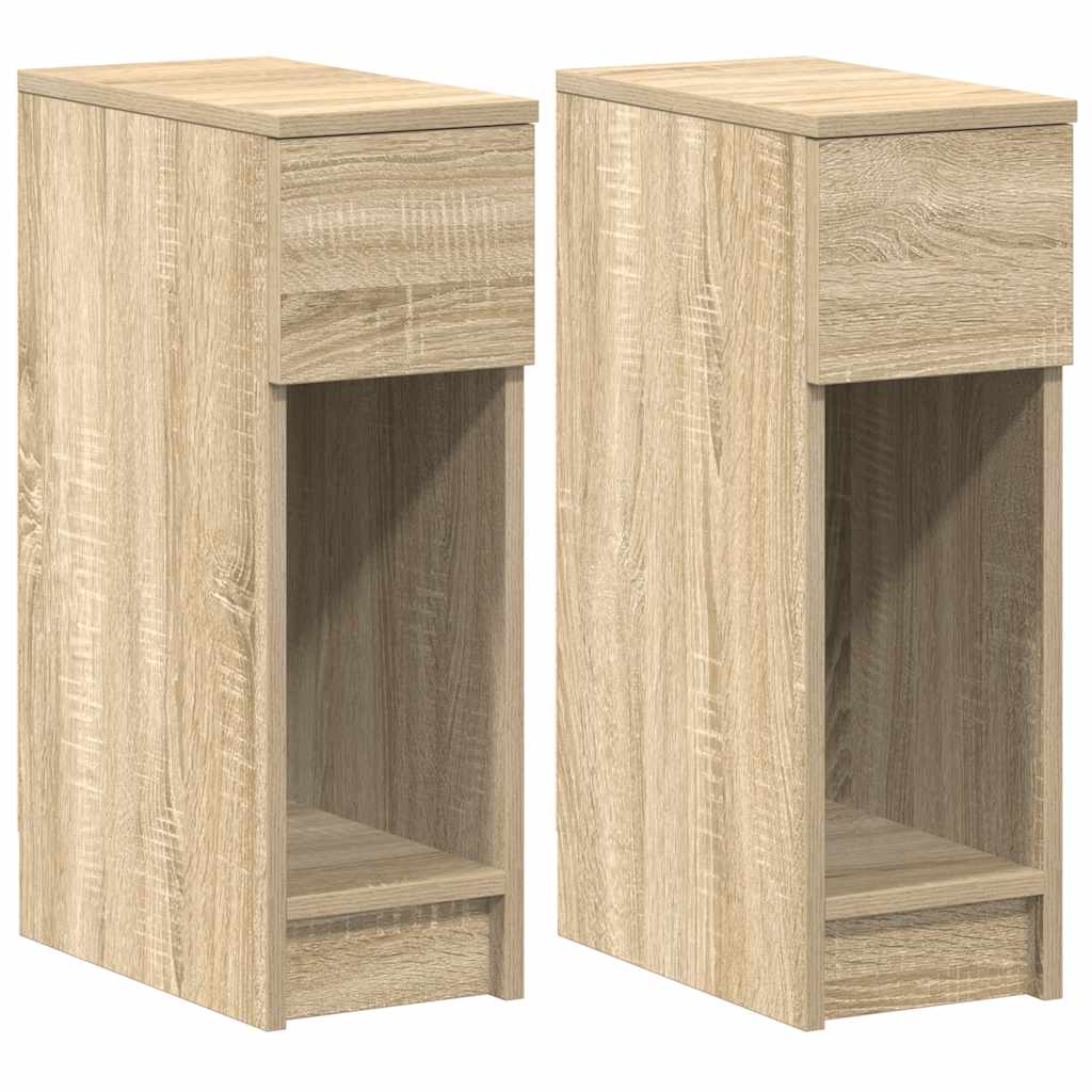 vidaXL Noptiere cu sertar 2 buc. Stejar Sonoma 20x36x60 cm