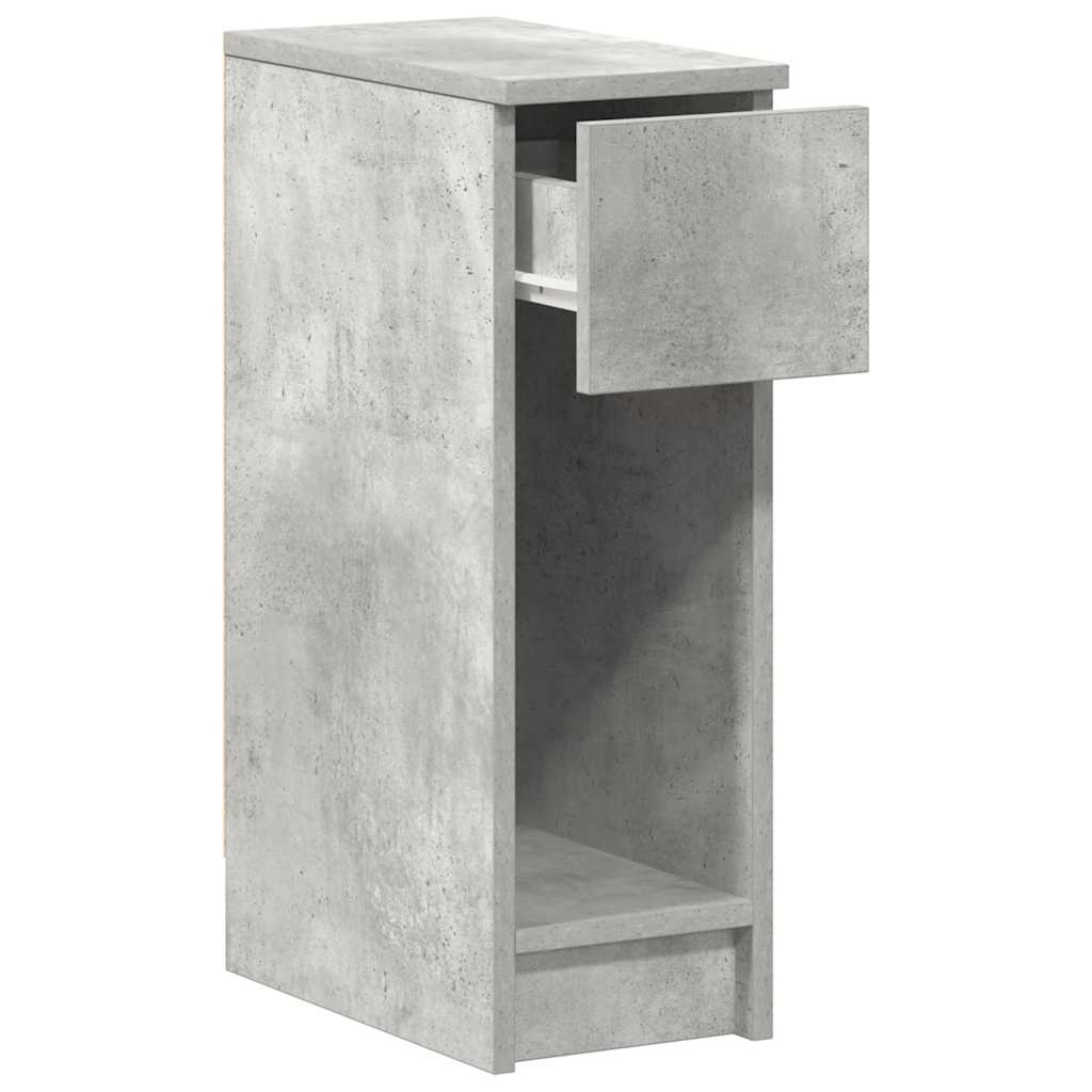 vidaXL Noptiere cu sertar 2 buc gri beton 20x36x60 cm