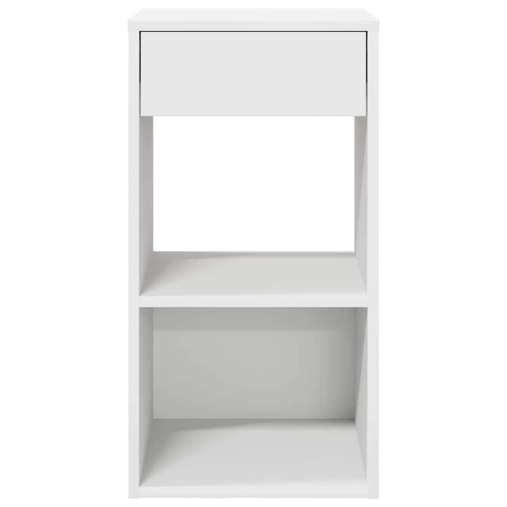 vidaXL Noptiera cu sertar alb 35x34x66,5 cm