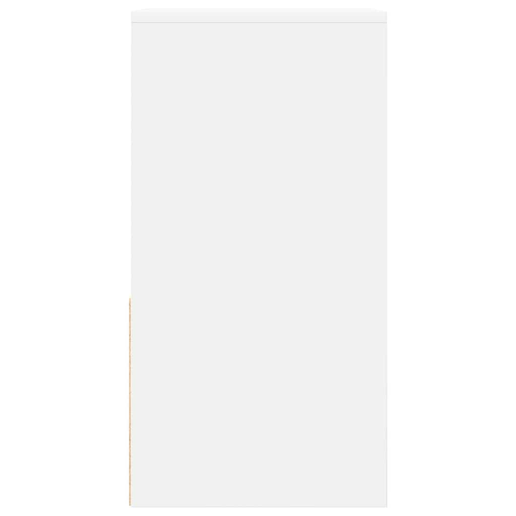 vidaXL Noptiera cu sertar alb 35x34x66,5 cm