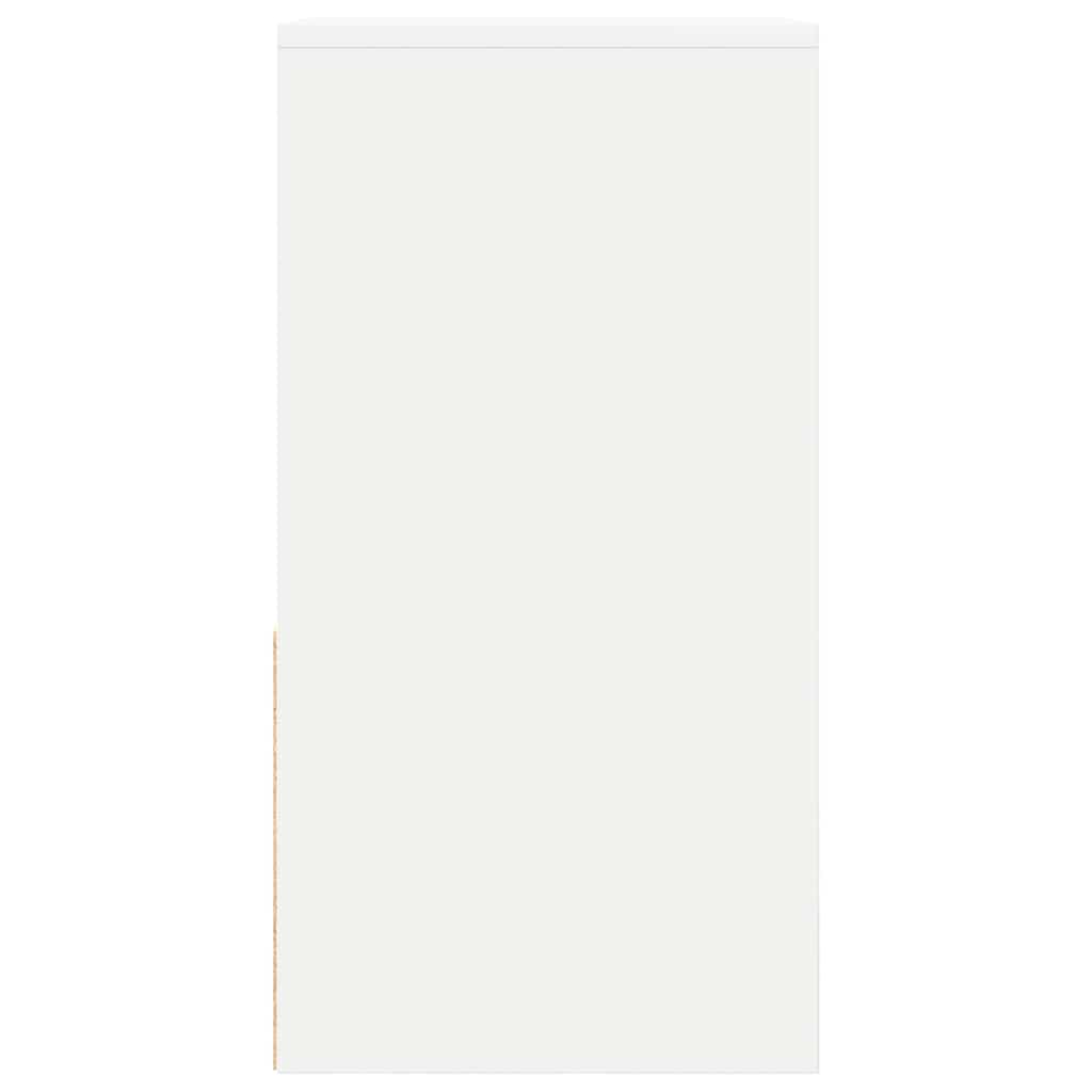 vidaXL Noptiere cu sertar 2 buc Alb 35x34x66,5 cm