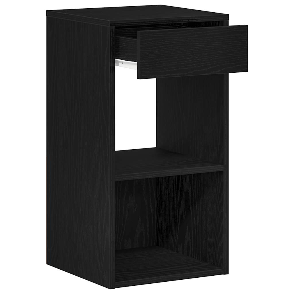 vidaXL Noptiera cu sertar stejar negru 35x34x66,5 cm