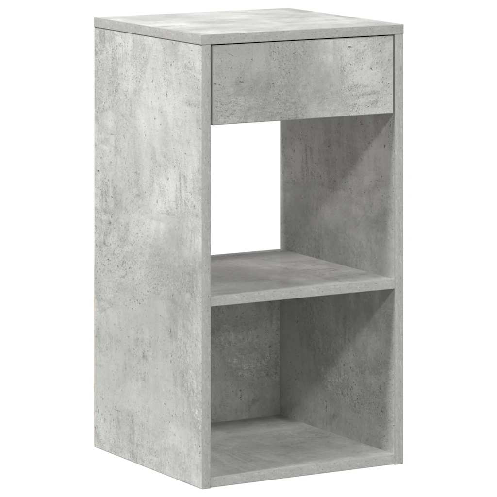 vidaXL Noptiera cu sertar gri beton 35x34x66,5 cm