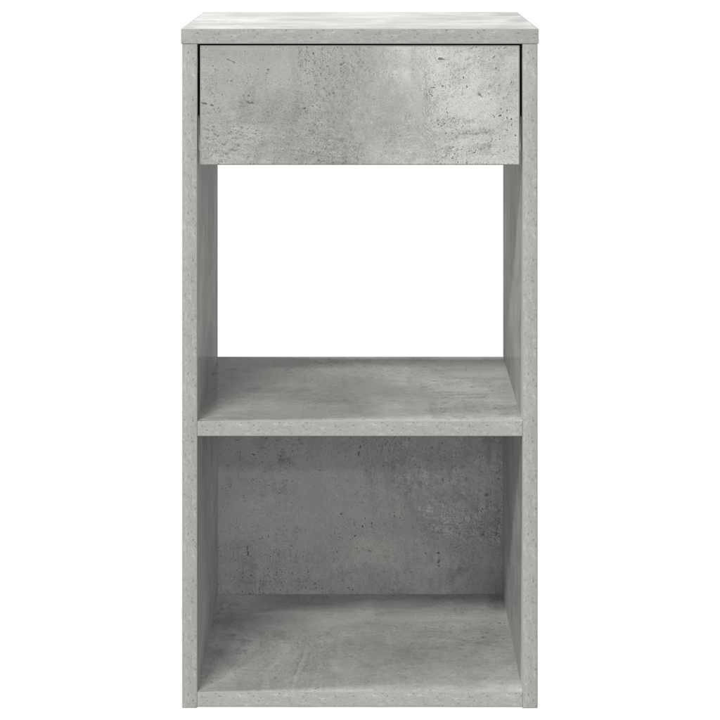 vidaXL Noptiera cu sertar gri beton 35x34x66,5 cm