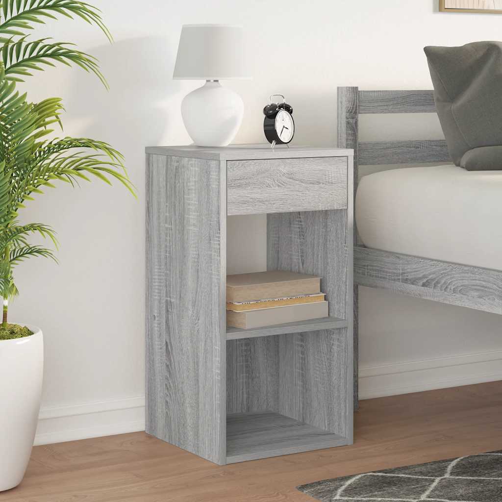 vidaXL Noptiera cu sertar Gri Sonoma 35x34x66,5 cm