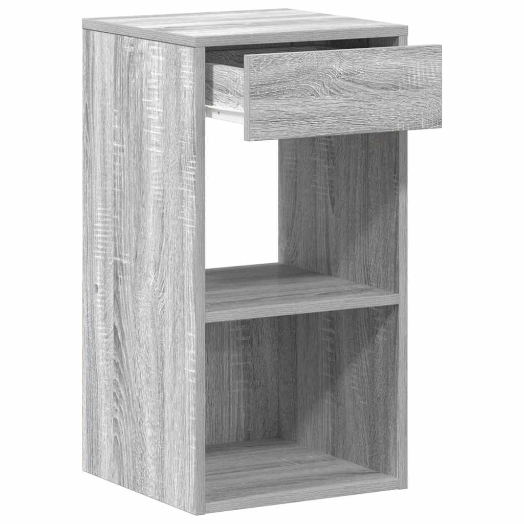 vidaXL Noptiera cu sertar Gri Sonoma 35x34x66,5 cm
