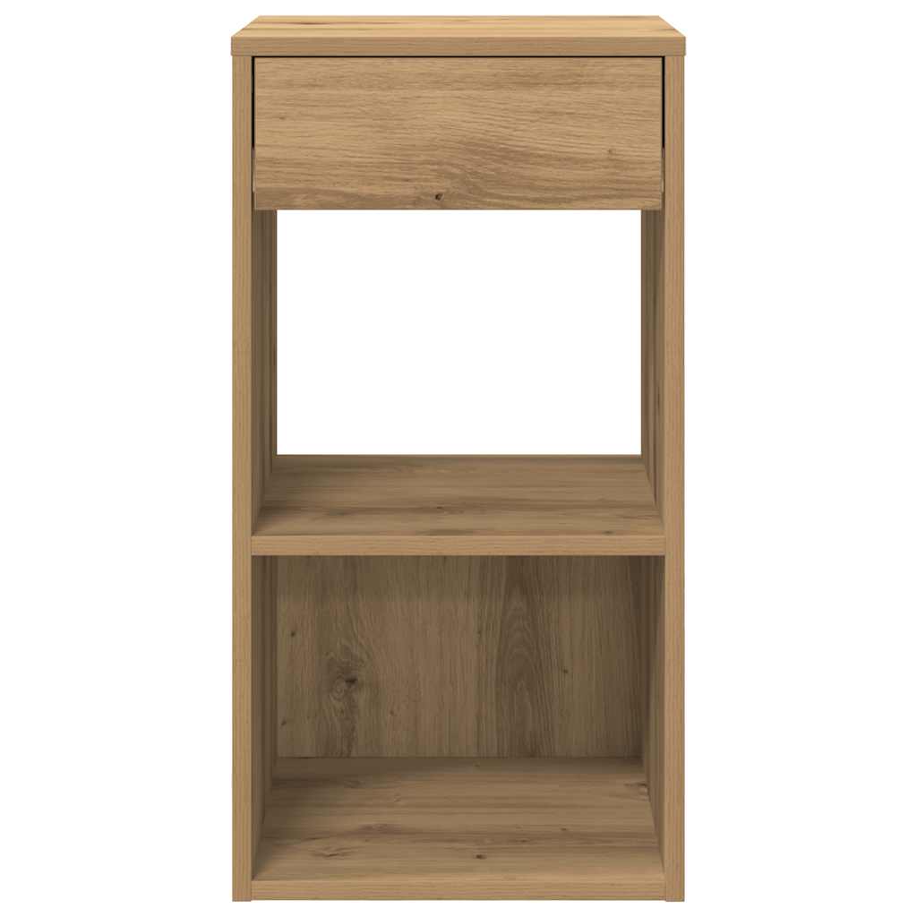 vidaXL Noptiere cu sertar 2 buc Stejar artizanal 35x34x66,5 cm