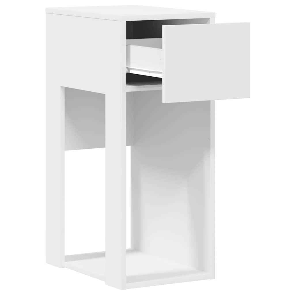 vidaXL Suport turn pentru computer cu sertar alb 30x44x74 cm vidaXL Suport turn pentru computer cu sertar alb 30x44x74 cm