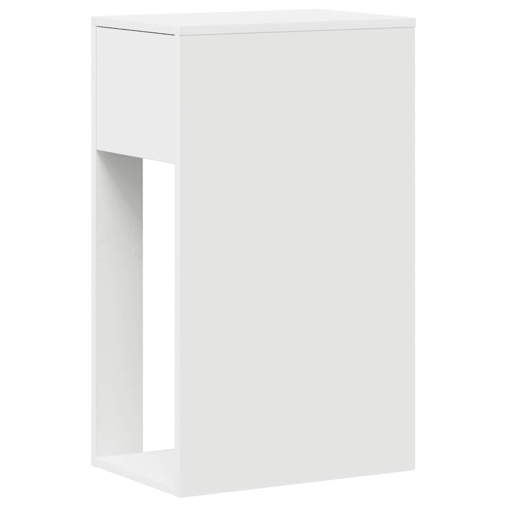 vidaXL Suport turn pentru computer cu sertar alb 30x44x74 cm vidaXL Suport turn pentru computer cu sertar alb 30x44x74 cm