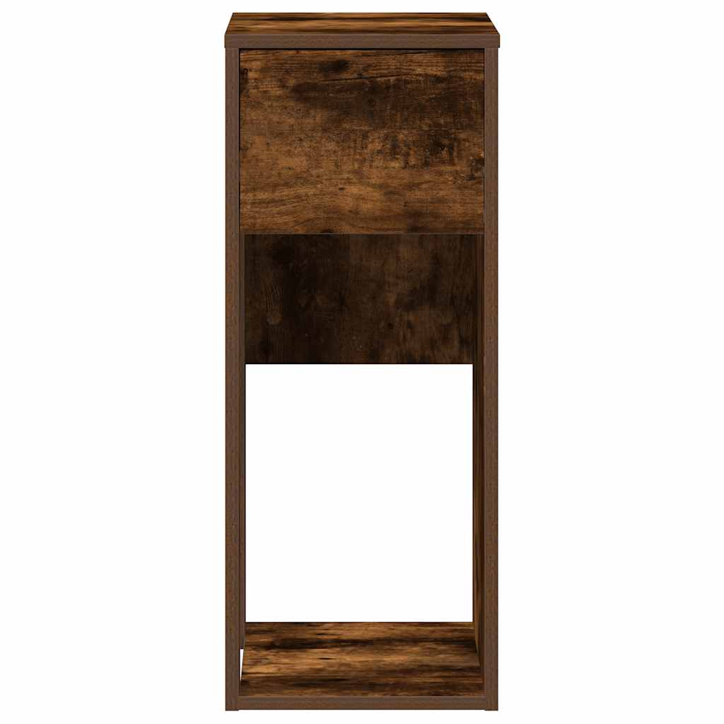 vidaXL Suport turn pentru computer cu sertar Stejar afumat 30x44x74 cm