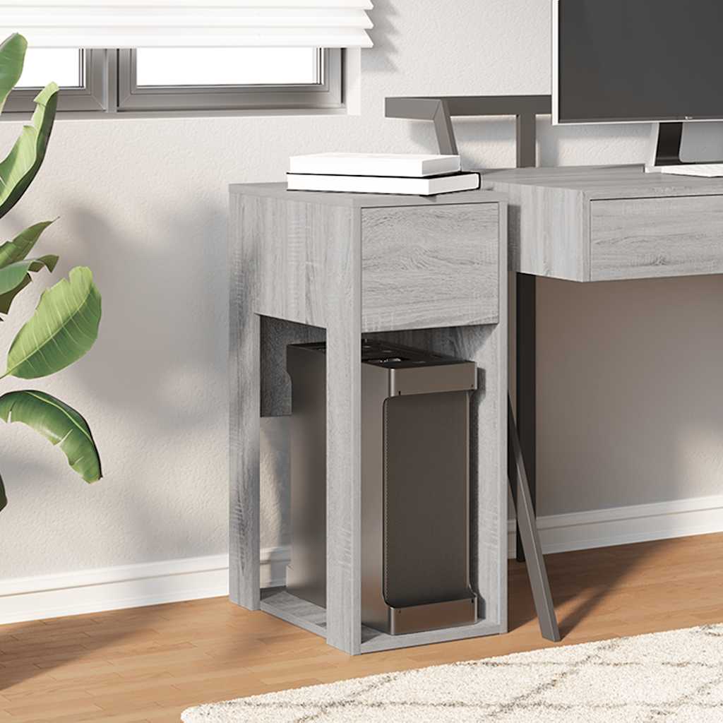 vidaXL Suport turn computer cu sertar gri Sonoma 30x44x74 cm vidaXL Suport turn computer cu sertar gri Sonoma 30x44x74 cm