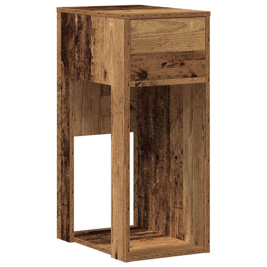 vidaXL Suport turn pentru computer cu sertar lemn vechi 30x44x74 cm