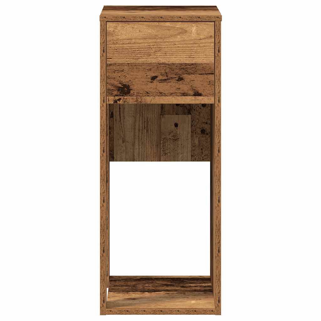 vidaXL Suport turn pentru computer cu sertar lemn vechi 30x44x74 cm