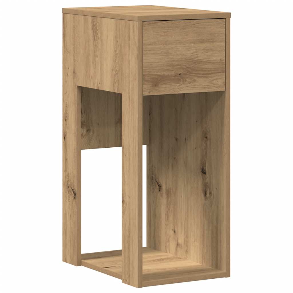 vidaXL Suport turn pentru computer cu sertar Artisan Stejar 30x44x74cm
