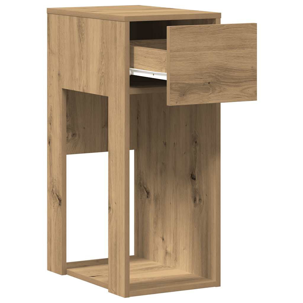 vidaXL Suport turn pentru computer cu sertar Artisan Stejar 30x44x74cm