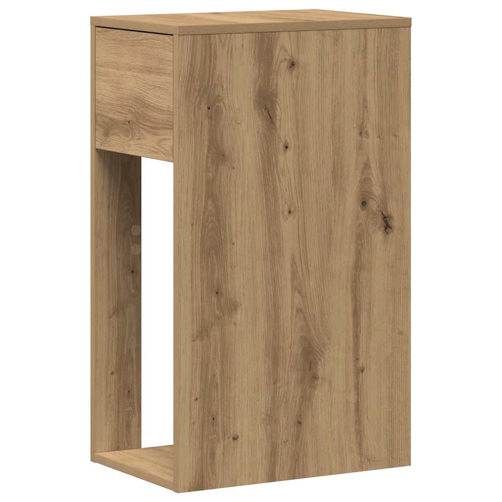 vidaXL Suport turn pentru computer cu sertar Artisan Stejar 30x44x74cm