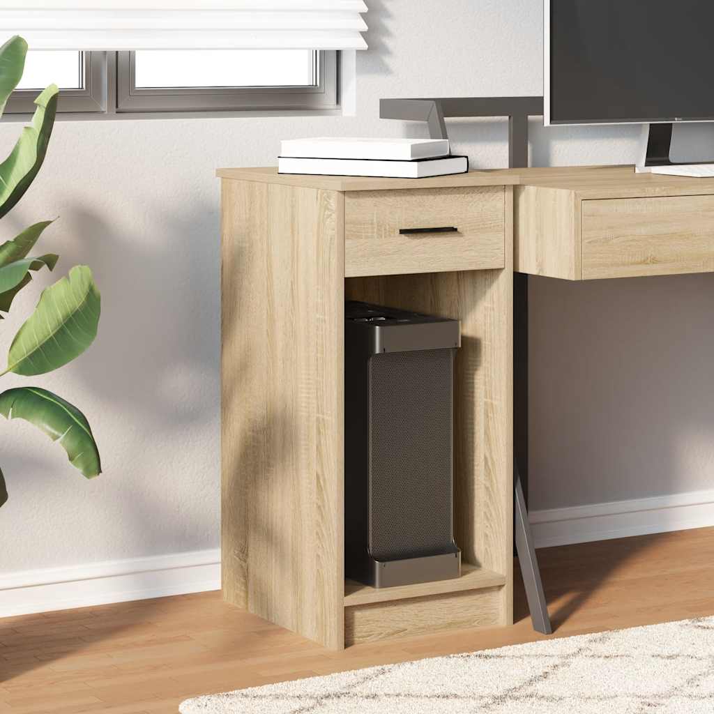 vidaXL Suport turn pentru computer cu sertar Stejar Sonoma 35x45x77 cm vidaXL Suport turn pentru computer cu sertar Stejar Sonoma 35x45x77 cm