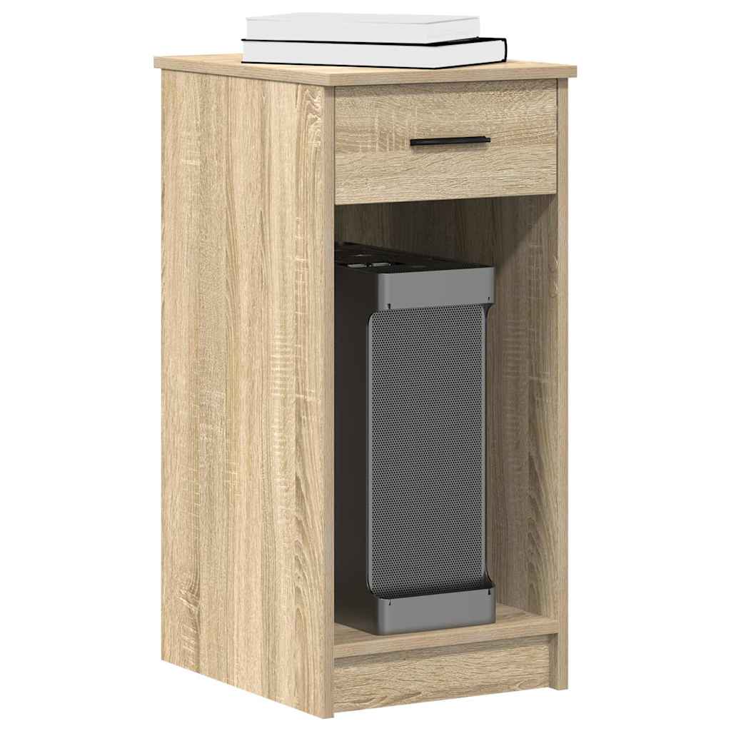 vidaXL Suport turn pentru computer cu sertar Stejar Sonoma 35x45x77 cm vidaXL Suport turn pentru computer cu sertar Stejar Sonoma 35x45x77 cm