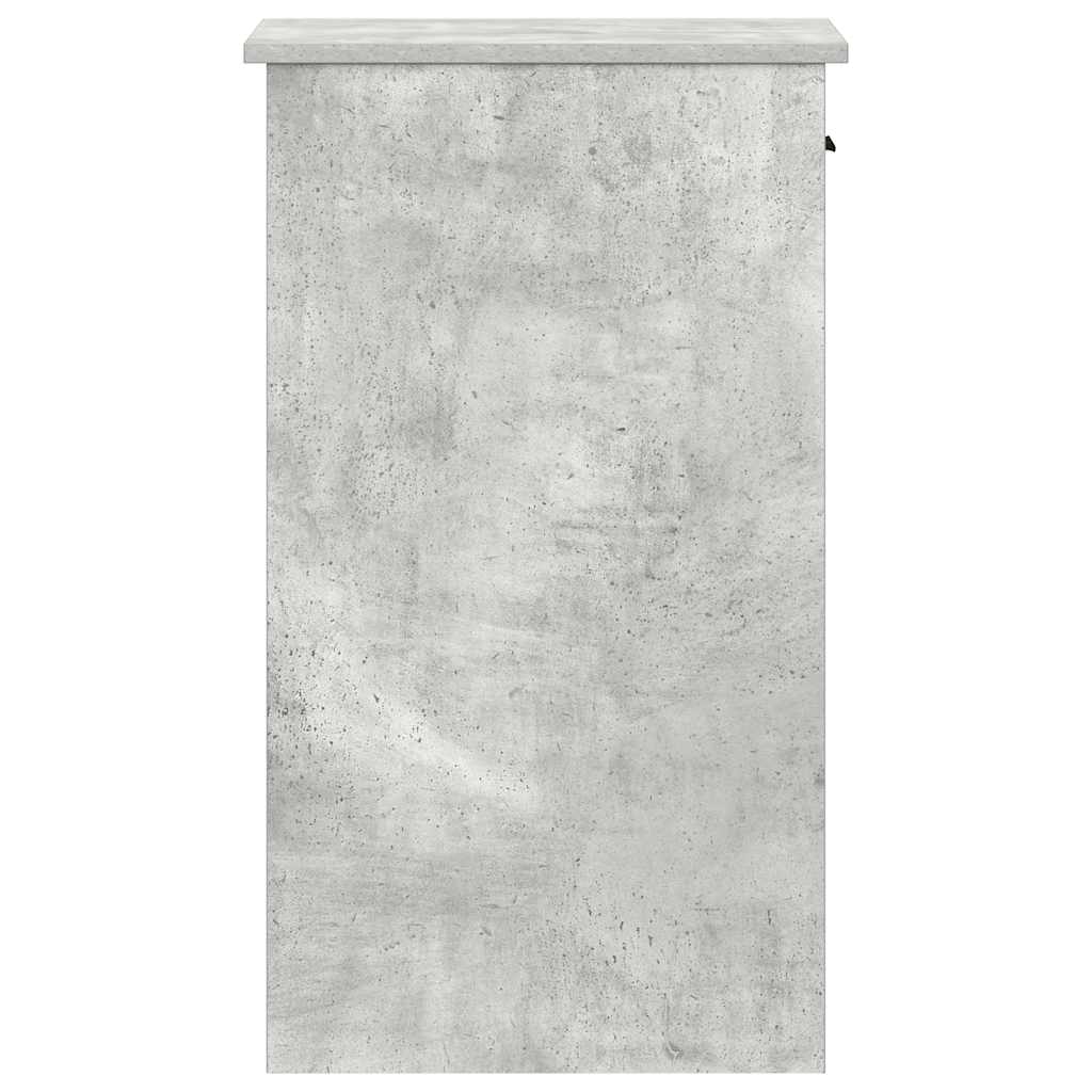 vidaXL Suport turn computer cu sertar gri beton 35x45x77 cm