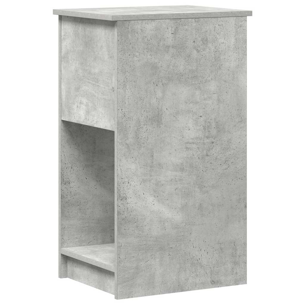 vidaXL Suport turn computer cu sertar gri beton 35x45x77 cm
