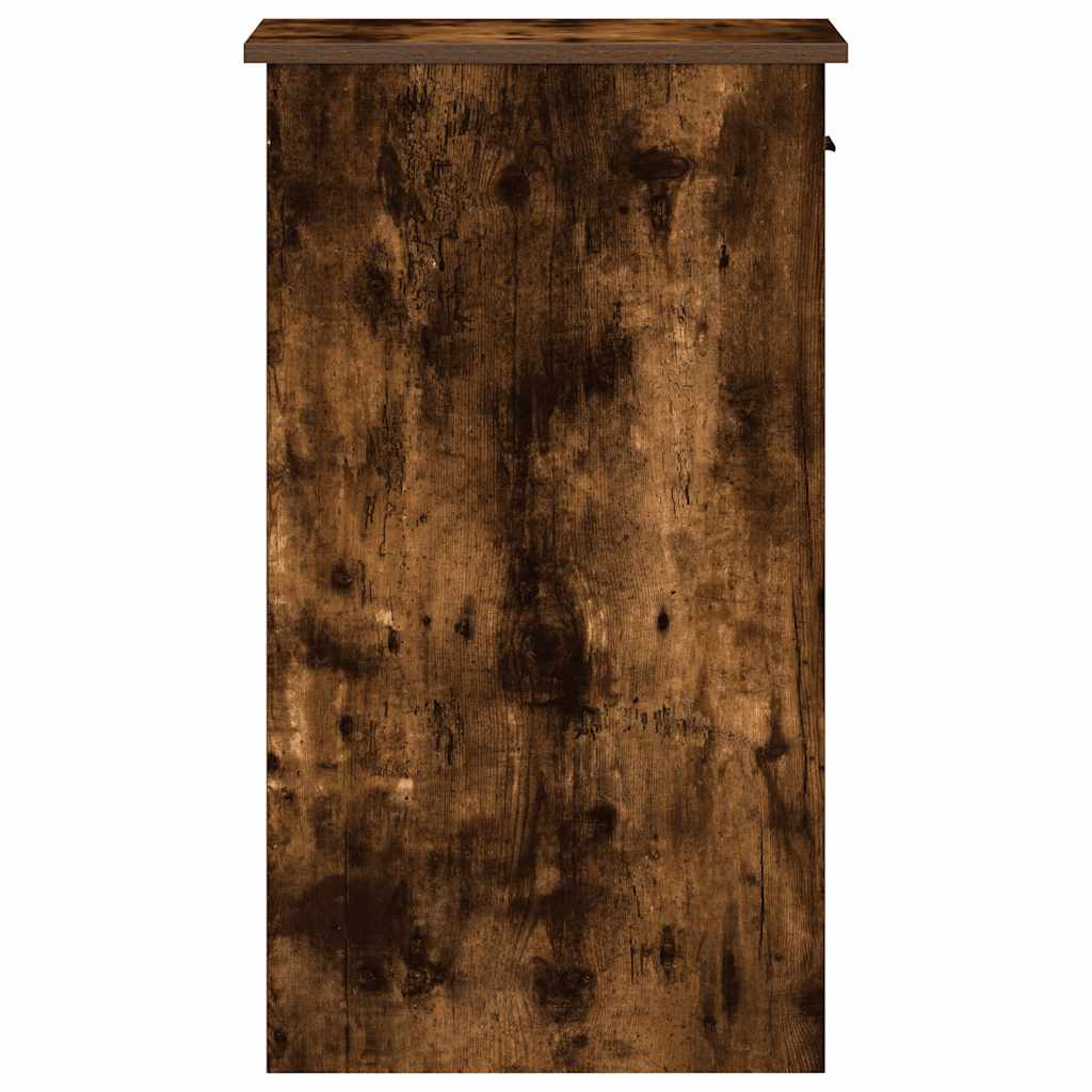 vidaXL Suport turn pentru computer cu sertar Stejar afumat 35x45x77 cm